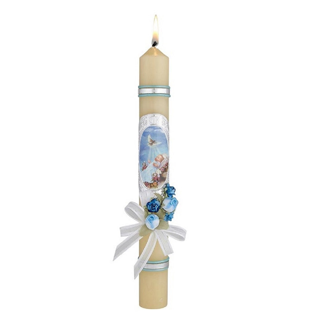 On sale Baptismal candle angel