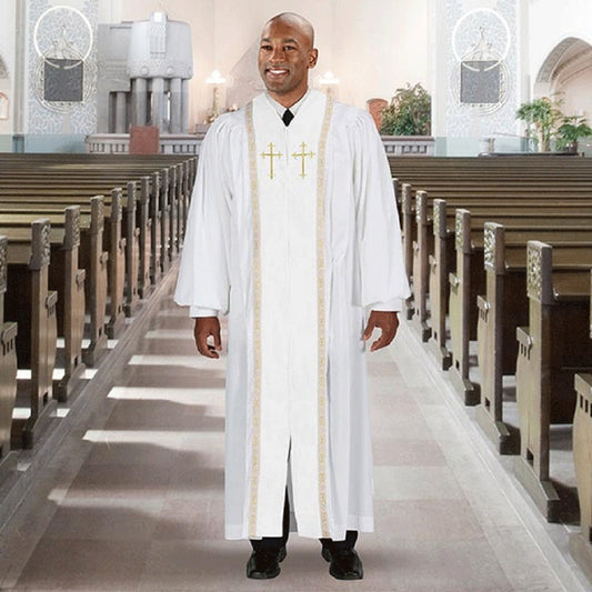 cambridge-white-peachskin-embroidered-cross-pulpit-robe-yc785wht
