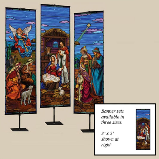 celebration-banners-stained-glass-nativity-series-3w-x-5h-set-of-three-worship-banners-b41303x5p
