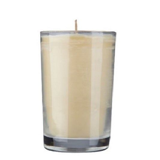 dadant-candle-51-beeswax-clear-72-hour-glass-prayer-candle-case-of-12-candles-151000