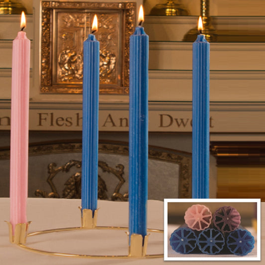 dadant-candle-7-8d-100-beeswax-hollow-core-advent-candle-set-82700