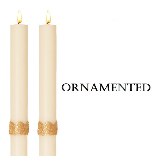 dadant-candle-classic-series-ornamented-side-altar-candles-set-of-2-candles-classic