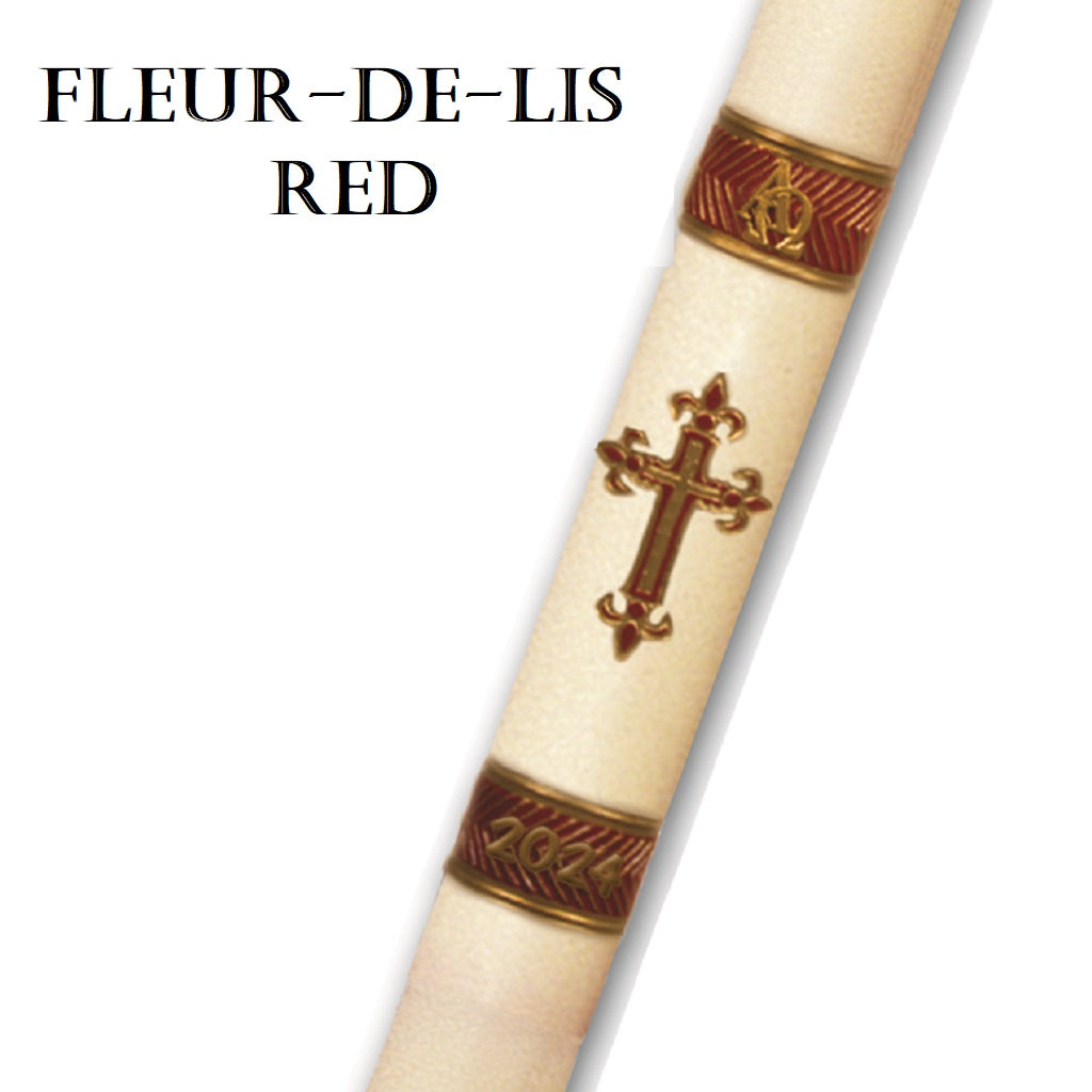 dadant-candle-fleur-de-lis-series-red-paschal-candle-fleur-de-lis