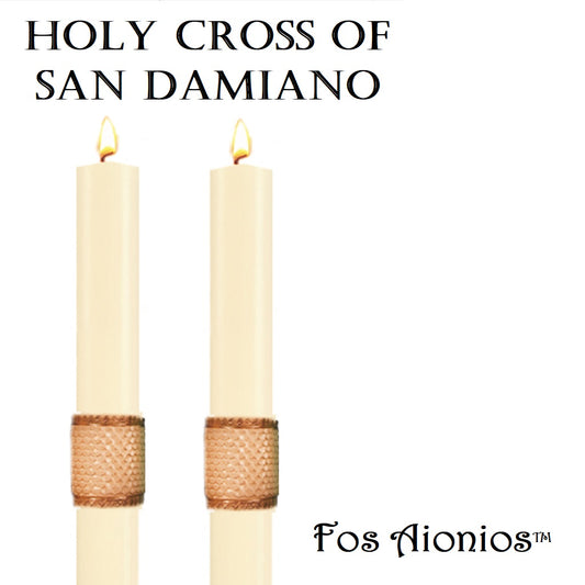 dadant-candle-fos-aionios-series-holy-cross-of-san-damiano-side-altar-candles-set-of-2-candles-fos-aionios