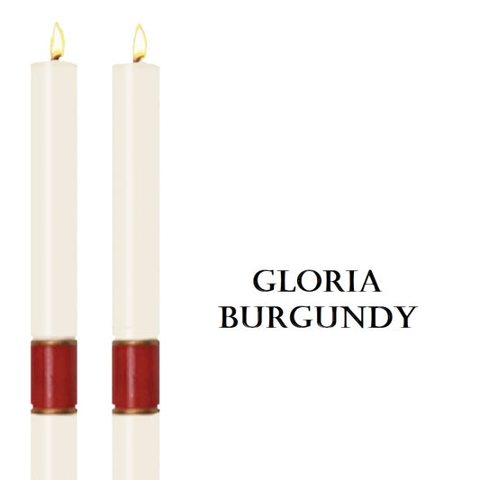 dadant-candle-gloria-series-burgundy-side-altar-candles-set-of-2-candles-gloria