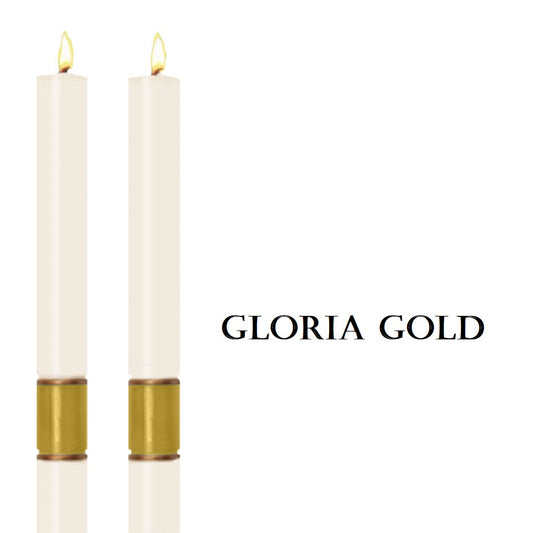 dadant-candle-gloria-series-gold-side-altar-candles-set-of-2-candles-gloria