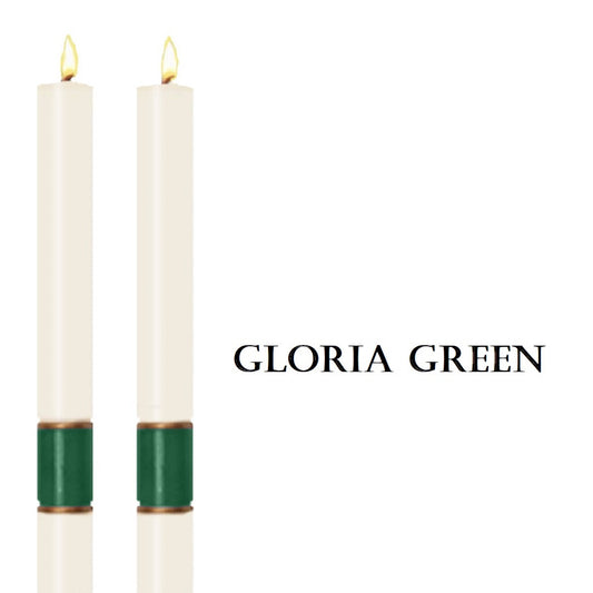 dadant-candle-gloria-series-green-side-altar-candles-set-of-2-candles-gloria