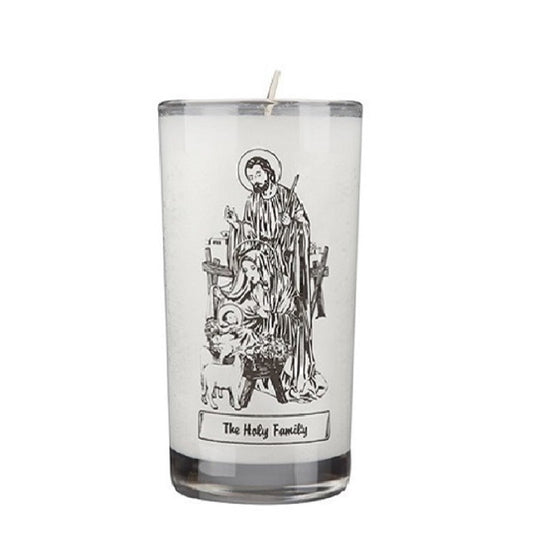 dadant-candle-holy-family-72-hour-glass-prayer-candle-case-of-12-candles-153072