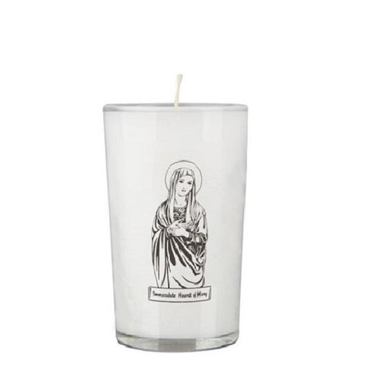 dadant-candle-immaculate-heart-of-mary-24-hour-glass-prayer-candle-case-of-12-candles-142055