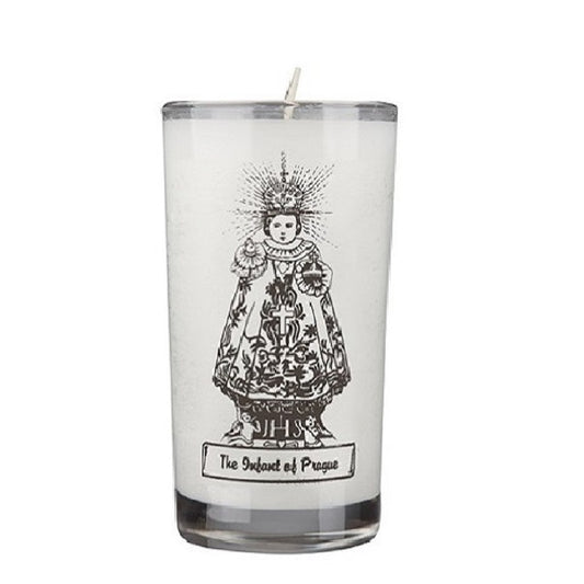 dadant-candle-infant-jesus-of-prague-72-hour-glass-prayer-candle-case-of-12-candles-153057