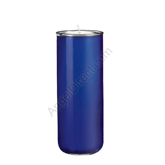 dadant-candle-no-3-blue-6-day-open-mouth-glass-devotional-candle-case-of-12-candles-210200