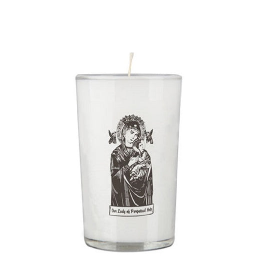 dadant-candle-our-lady-of-perpetual-help-24-hour-glass-prayer-candle-case-of-12-candles-142052