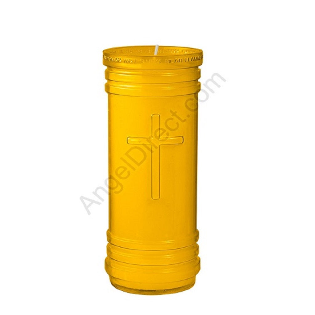 dadant-candle-p-series-amber-5-1-2-day-plastic-devotional-candle-case-of-24-candles-450500