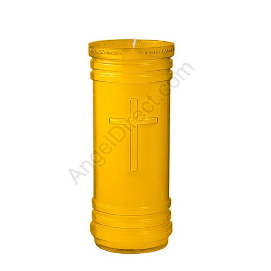 dadant-candle-p-series-amber-5-1-2-day-plastic-devotional-candle-case-of-24-candles-450500