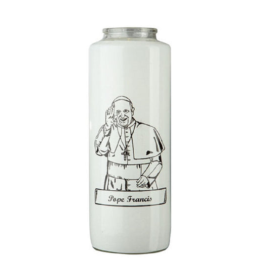 dadant-candle-pope-francis-6-day-glass-devotional-candle-case-of-12-candles-88500