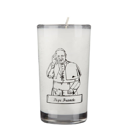 dadant-candle-pope-francis-72-hour-glass-prayer-candle-case-of-12-candles-153085