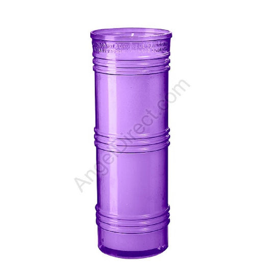 dadant-candle-purple-6-day-plastic-inner-light-case-of-24-candles-470300
