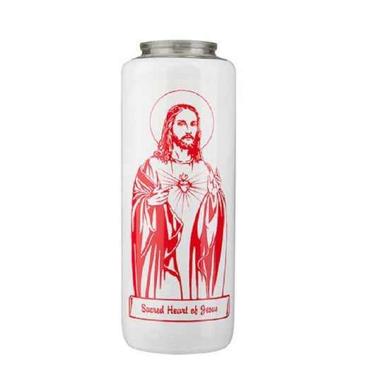dadant-candle-sacred-heart-of-jesus-6-day-glass-devotional-candle-case-of-12-candles-85300