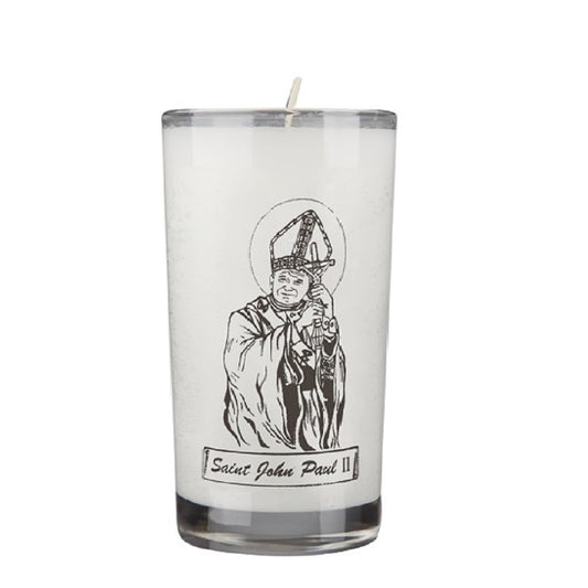 dadant-candle-saint-john-paul-ii-72-hour-glass-prayer-candle-case-of-12-candles-153888