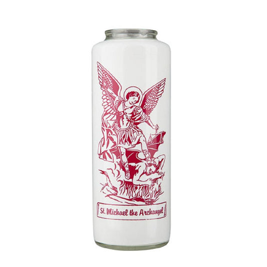 dadant-candle-saint-michael-the-archangel-6-day-glass-devotional-candle-case-of-12-candles-87300