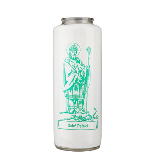 dadant-candle-saint-patrick-6-day-glass-devotional-candle-case-of-12-candles-85800