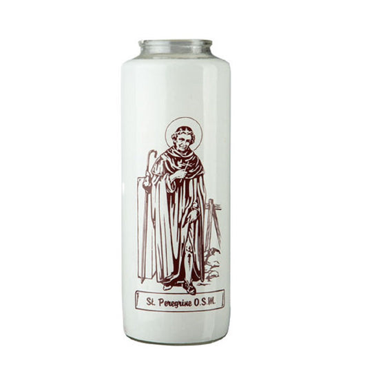 dadant-candle-saint-peregrine-6-day-glass-devotional-candle-case-of-12-candles-87800