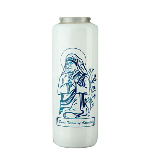 dadant-candle-saint-teresa-of-calcutta-6-day-glass-devotional-candle-case-of-12-candles-88900
