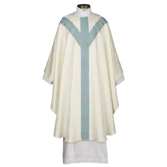 r-j-toomey-avignon-collection-ivory-blue-semi-gothic-chasuble-with-inner-stole-yc454blu