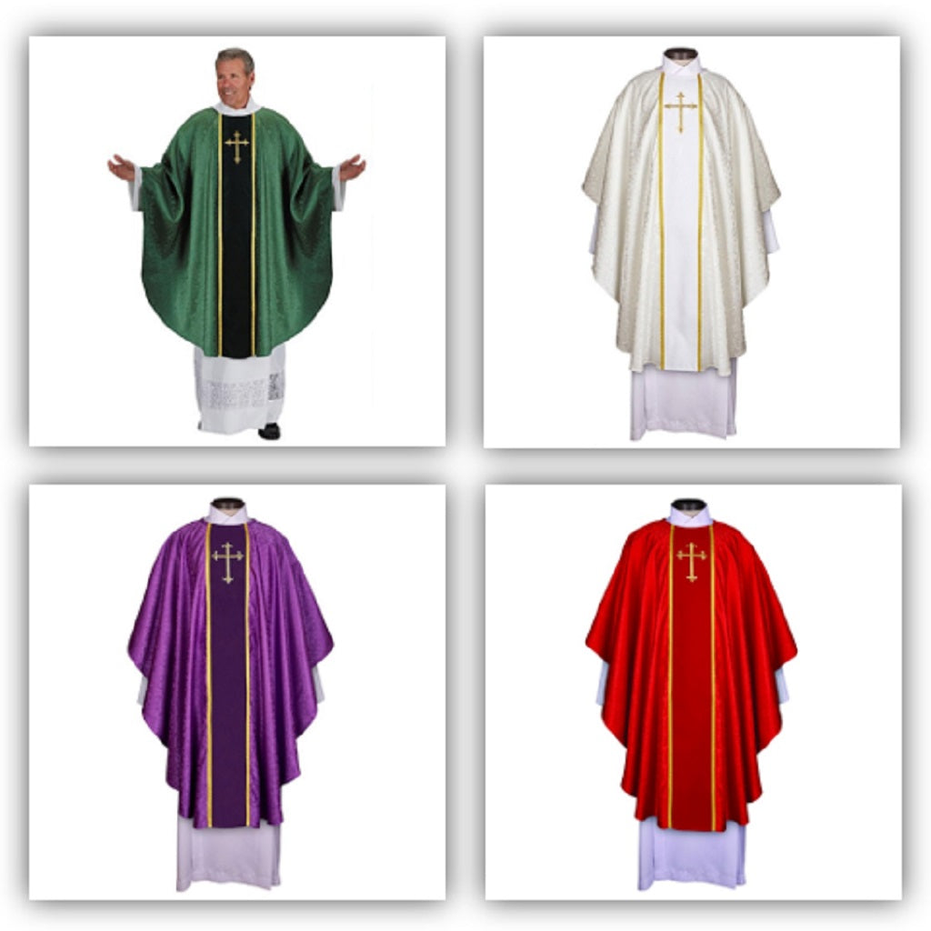 r-j-toomey-fleur-de-lis-cross-jacquard-collection-set-of-four-chasubles-with-inner-stoles-yc781