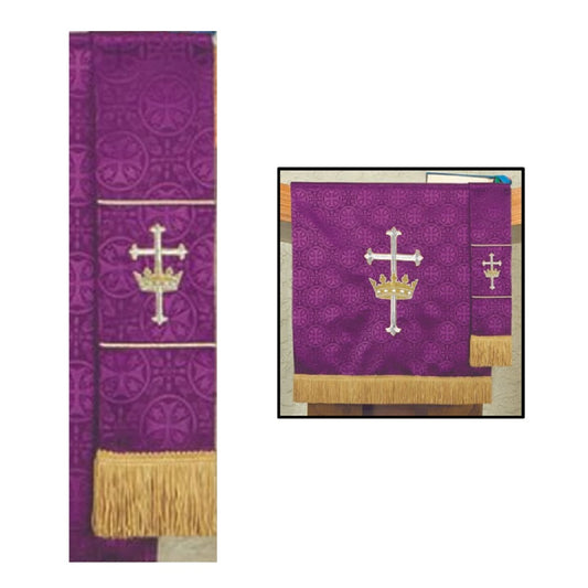 r-j-toomey-maltese-cross-purple-jacquard-bookmark-vc738