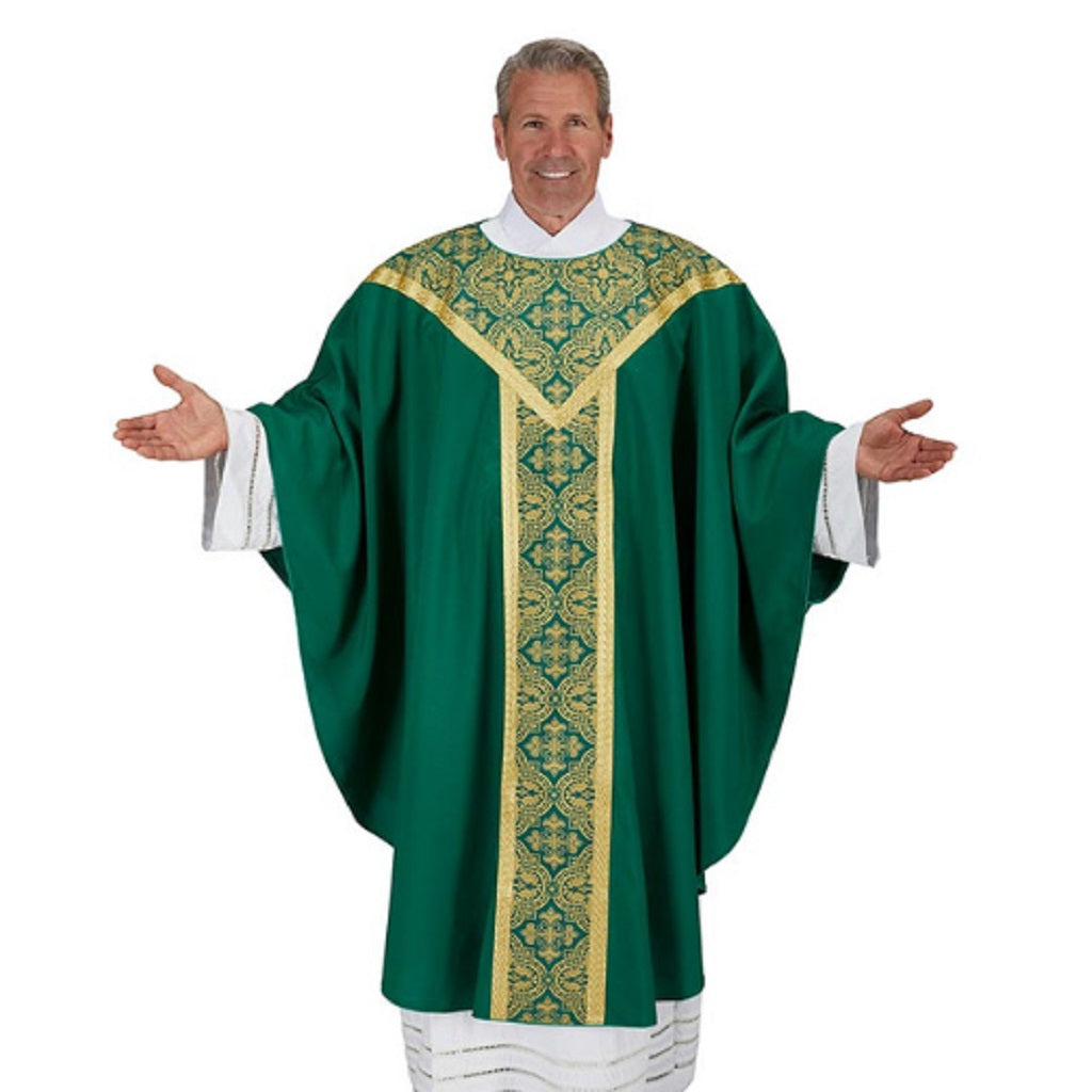 r-j-toomey-printed-gothic-collection-green-chasuble-with-banded-round-neck-and-inner-stole-g4047grn