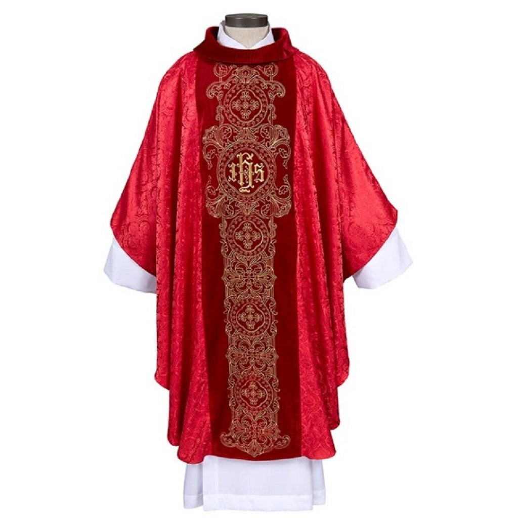 r-j-toomey-saint-mark-collection-red-gothic-style-chasuble-with-inner-stole-j0103red