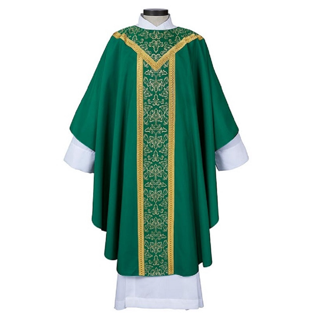 r-j-toomey-saint-remy-collection-green-gothic-style-chasuble-with-banded-round-neck-and-inner-stole-j0107grn