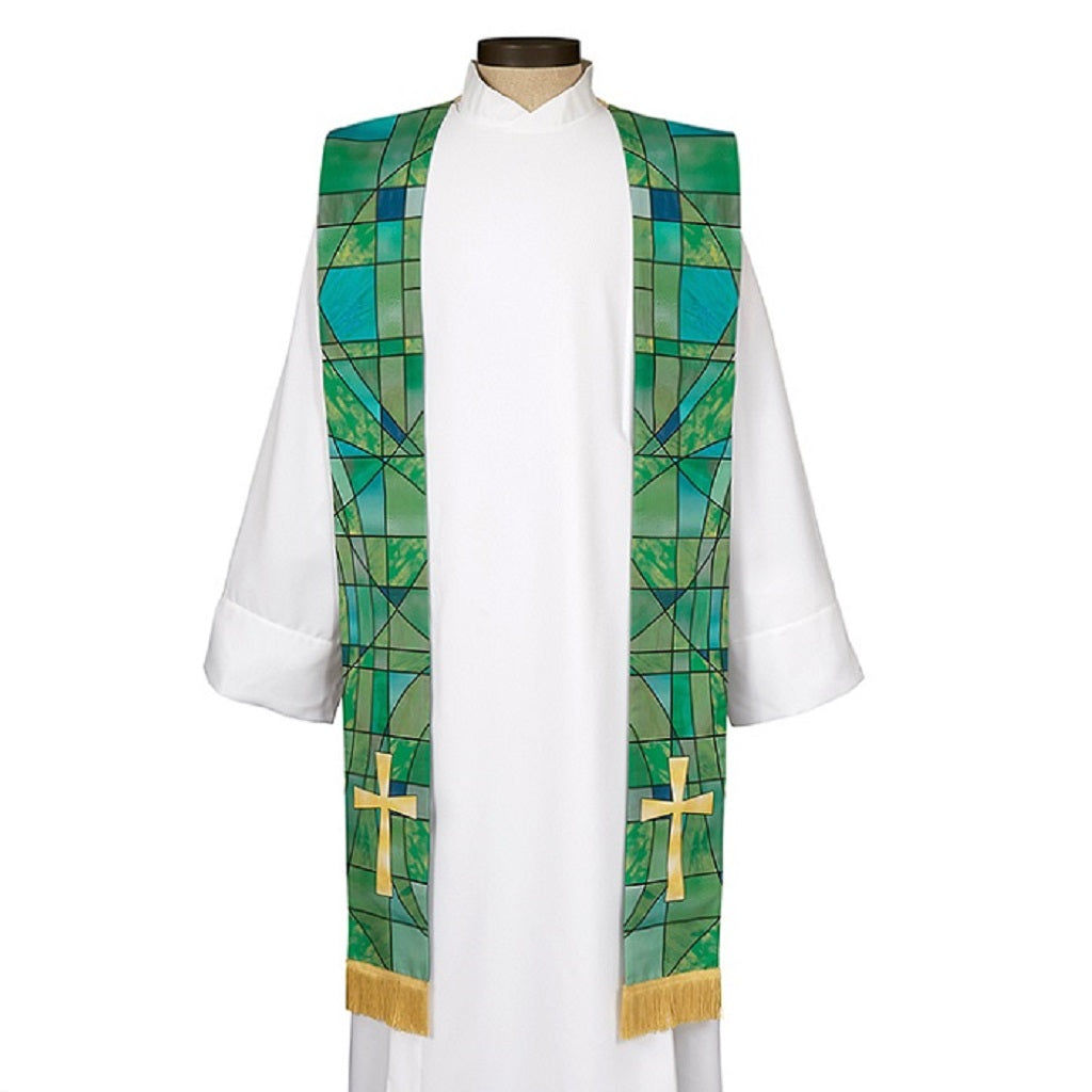 r-j-toomey-stained-glass-collection-green-overlay-stole-g1896grn