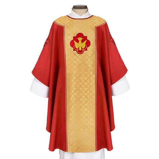 r-j-toomey-terracina-collection-red-chasuble-with-cowl-neck-and-inner-stole-l1286red