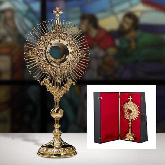 sudbury-brass-ornate-jeweled-monstrance-with-lined-case-d1654