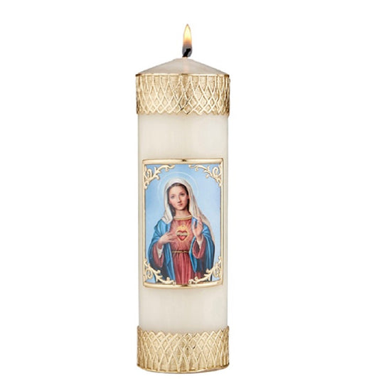 will-baumer-immaculate-heart-of-mary-wax-devotional-candle-set-of-two-candles-f4113