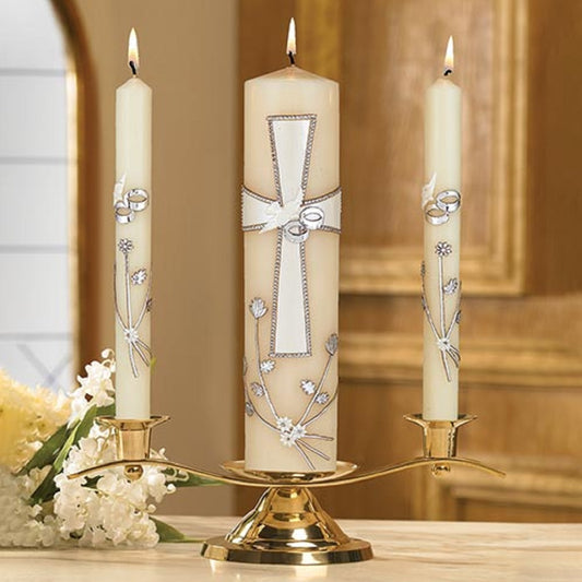 will-baumer-large-cross-wedding-unity-candle-set-j6716