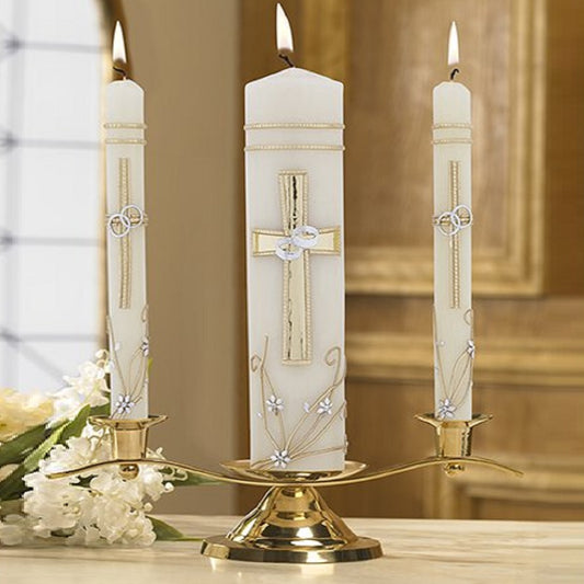 will-baumer-ornate-cross-wedding-unity-candle-set-f4136