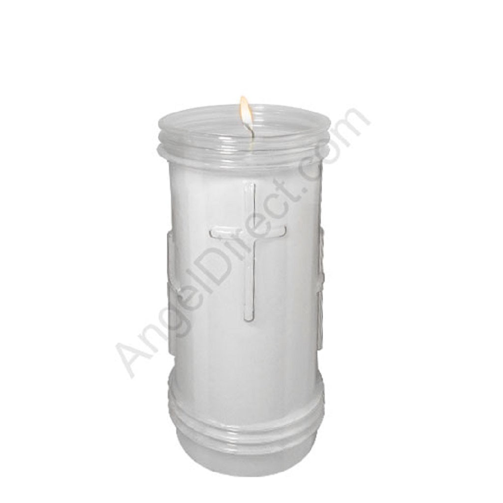 will-baumer-prayerlights-clear-4-5-day-plastic-devotional-candle-case-of-12-candles-wbs012