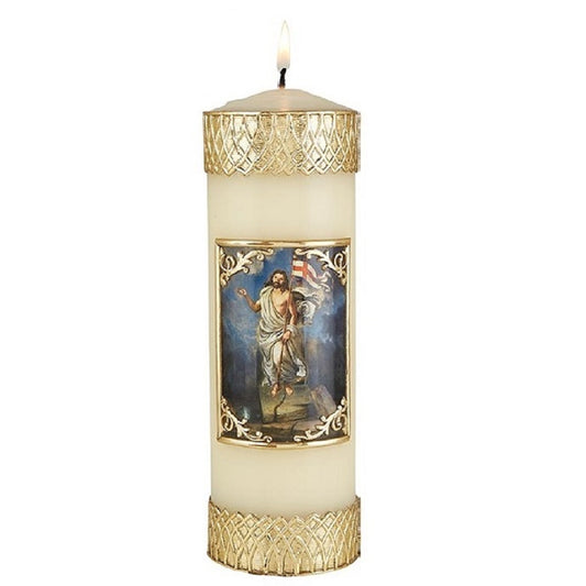 will-baumer-risen-christ-wax-devotional-candle-set-of-two-candles-g6371