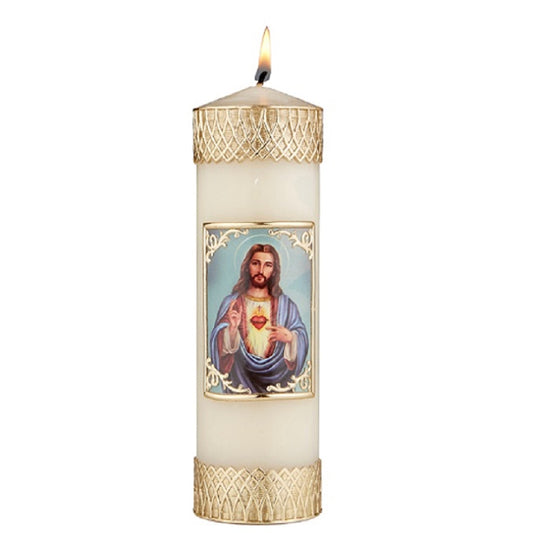 will-baumer-sacred-heart-of-jesus-wax-devotional-candle-set-of-two-candles-f4112